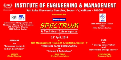 Technical paper presentation contest “Spectrum”was being organized by the IEM-UEM group.