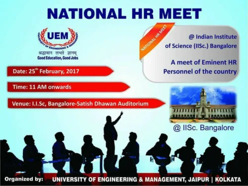 UEM is coming up with a National HR meet, to be held at Indian Institute of Science (IISc) Bangalore.