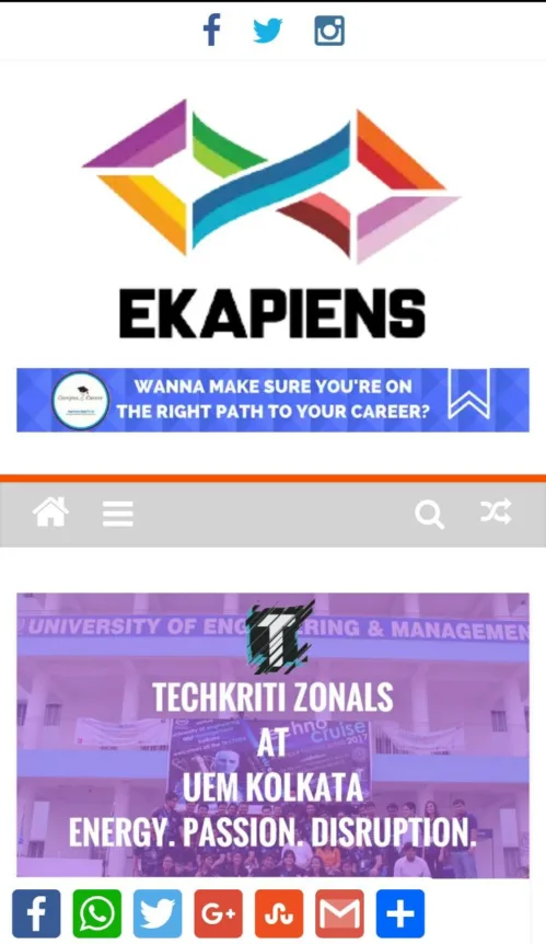 A bunch of students from UEM, Kolkata have launched a start-up – a media company named Ekapiens.