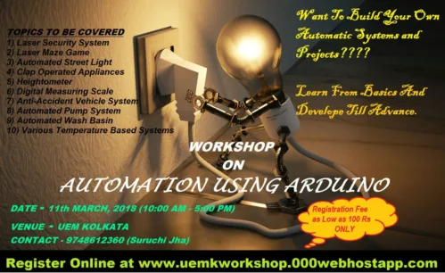Workshop on “Automation using Arduino”