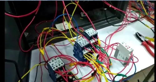 Development of an industrial use 3-phase star-delta starter for 3-phase induction motor by UEM Jaipur students
