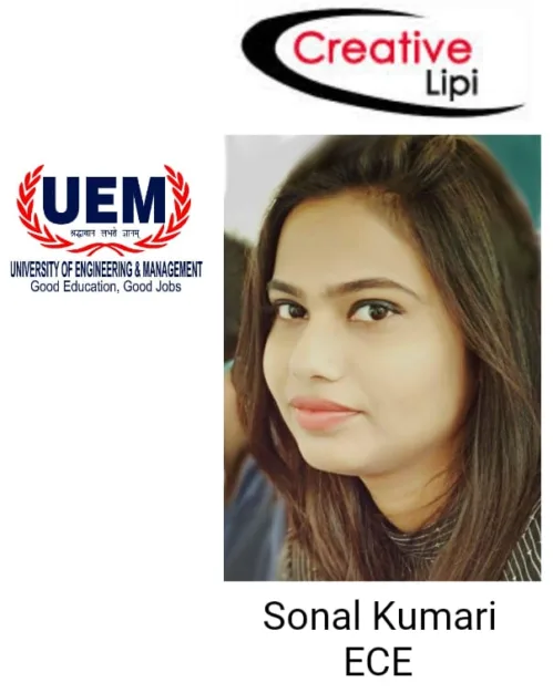Sonal Kumari, ECE Department, 2018 batch passout student of UEM Jaipur got job offer from Creative Lipi