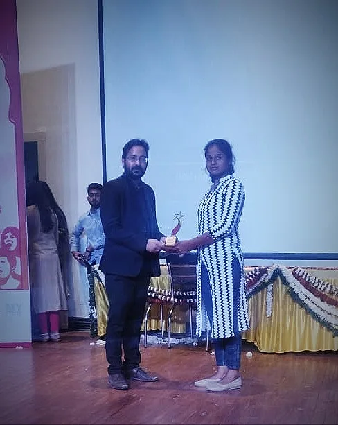 Best Student Award received by 3rd year BPT student of UEM Jaipur in FEMCOM, 2019