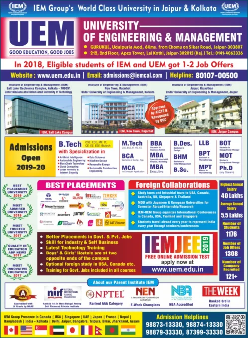 About University of Engineering & Management (UEM), Jaipur