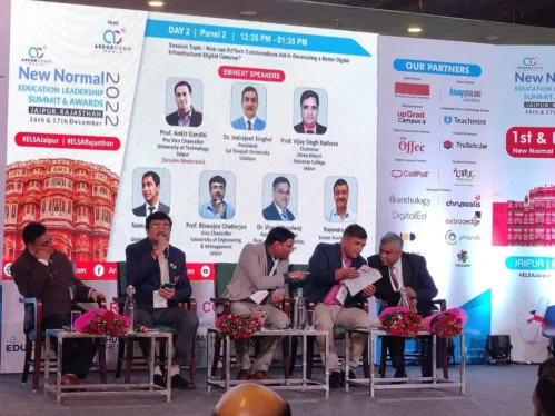 Prof. Dr. Biswajoy Chatterjee, Vice-Chancellor, University of Engineering & Management (UEM), JAIPUR was one of the eminent panelists in the “ArdorComm New Normal Education Leadership Summit” held in Jaipur, Rajasthan on 17th Dec 2022.