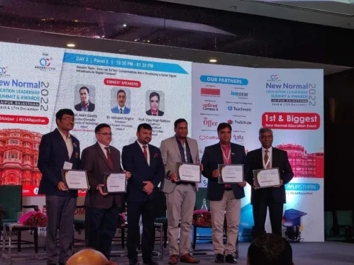 We feel good to share that the University of Engineering & Management (UEM), JAIPUR was awarded Education Leadership Award in the “ArdorComm New Normal Education Leadership Summit” held in Jaipur, Rajasthan on 17th Dec 2022.