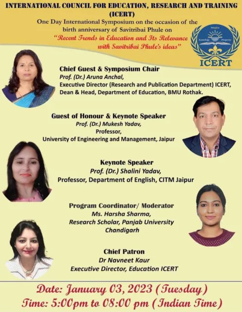 . (.)  , HoD, English & Humanities, University of Engineering & Management (),  was honoured with  ‘    -’ during One Day Online   held on 3rd January