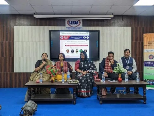 International Women’s Day Celebration and Jingle Convention at UEM, JAIPUR In continuation of series of events to celebrate the International Women’s Day, Department of English, UEM Jaipur today organised Jingle Convention, a poetry recitation event by eminent poets and authors on the theme ‘ Women as Foundation of Value Based Society’.