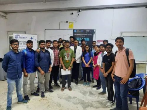 Web-A-Thon, University of Engineering & Management (UEM), JAIPUR. On 18th March, 2023, students of UEM JAIPUR ACM student chapter  have organized Web-A-Thon. The primary goal of this event was to encourage students to create their own portfolio website so that they could create their own curriculum vitae with creativity.