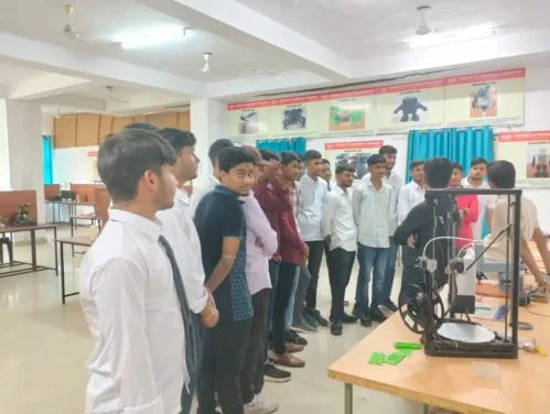 Under induction programme for B.Tech 1st-year students THE 3D MODELLING session
