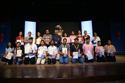 University of Engineering & Management (UEM), JAIPUR and The Patrika Group organized a grand felicitation event to commend the extraordinary achievements of students in grades 10 and 12 who have surpassed the 70% milestone.