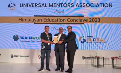 Prof. (Dr.) Pradeep Kumar Sharma, Registrar, University of Engineering & Management (UEM), JAIPUR has been conferred with the “Visionary Edu-leader of the Year” Award at the Himalayan Education Conclave 2023.
