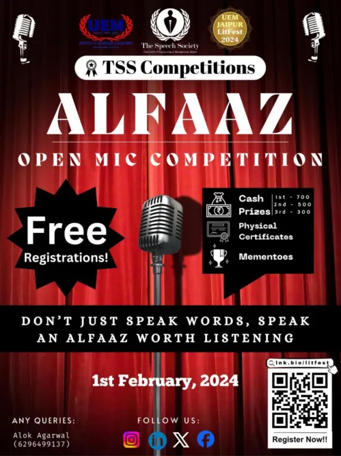 WELCOME TO UEM JAIPUR LITFEST-2024