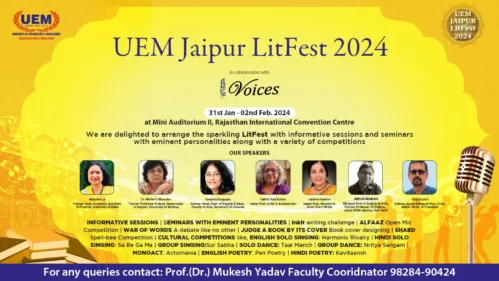 WELCOME TO UEM JAIPUR LITFEST-2024