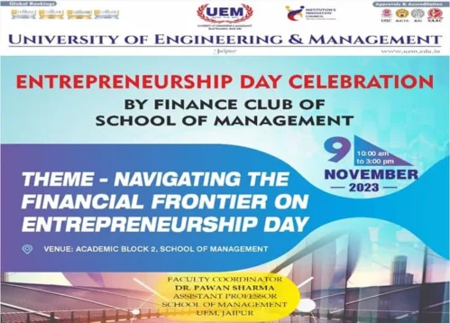 ‘Entrepreneurship Day’ was celebrated on November 9, 2023.