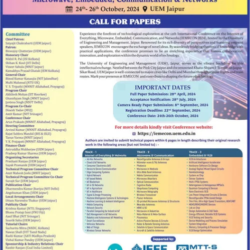 IEMECON 2024 Call for Papers!