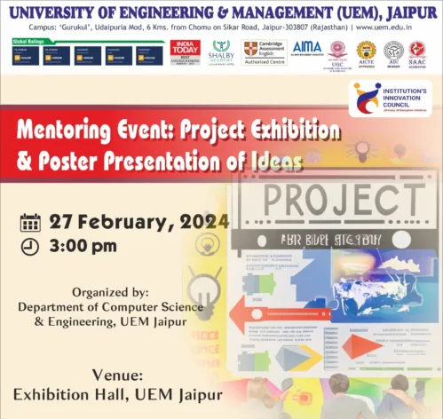 “Mentoring Event: Project Exhibition and Poster Presentation of Ideas” in association with IIC.