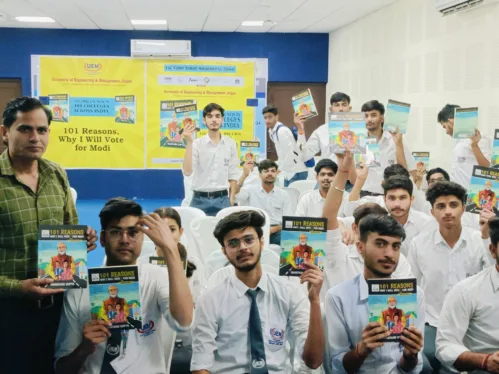 On April 5, 2024, UEM Jaipur hosted a significant event aimed at promoting voter awareness among first-time voters.