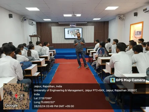 The UEM Jaipur ACM Student Chapter orchestrated a highly informative Distinguished Speaker Program on “Evolution of Large Language Models: The Good, The Bad, and The Opportunities” featuring Dr. Tanmoy Chakraborty, Associate Professor at IIT Delhi.