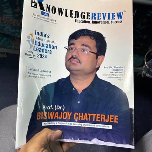 Thank you “Knowledge Review magazine” for featuring Prof. Dr. Biswajoy Chatterjee, Vice Chancellor, UEM Jaipur.