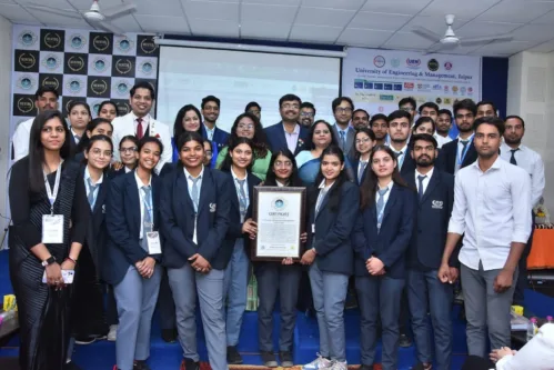 These are moments from the first day of AIMBIG Mega International conference (Artificial Intelligence in Management for Business & Industrial Growth), being organized at the University of Engineering & Management (UEM), JAIPUR