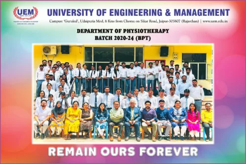The Department of Physiotherapy, University of Engineering and Management Jaipur has organised Farewell for Students of BPT 2024 Batch.