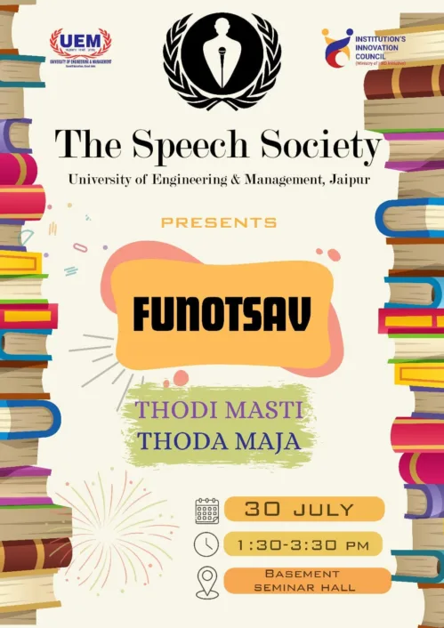 FUNOTSAV: Thodi Masti, Thoda Maja. Induction Event by The Speech Society 2.0.