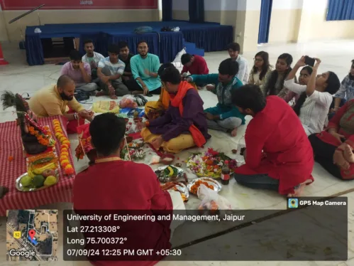 Ganesh Puja Celebrations at University of Engineering & Management (UEM), Jaipur.