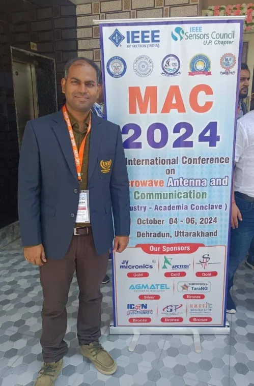Prof. Dr. Prashant Ranjan, Head, Department of ECE, UEM Jaipur attended the 2nd International IEEE Conference MAC 2024, held in Dehradun, Uttarakhand, from 4th to 6th October 2024.