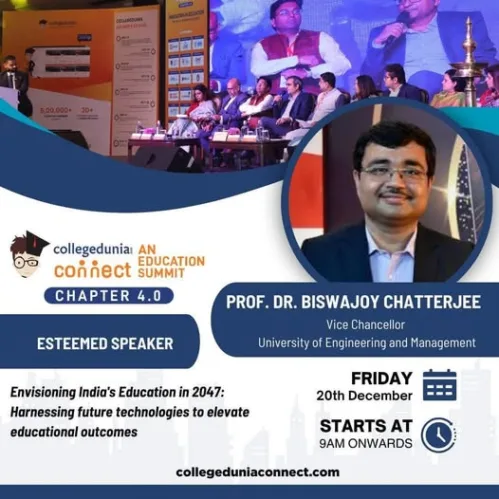 Prof. Dr. Biswajoy Chatterjee was a speaker in the Collegedunia Connect 4.0 at the JW Marriott Hotel, New Delhi.