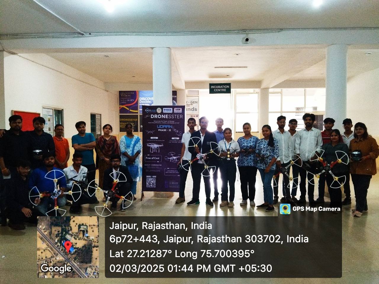 IEEE Student Chapter and ACM Student Chapter of University of Engineering and Management (UEM), Jaipur have jointly organized a 2 Day workshop on Mastering the art of drone flying “DRONE DISCOVERY WEEK Phase-II”
