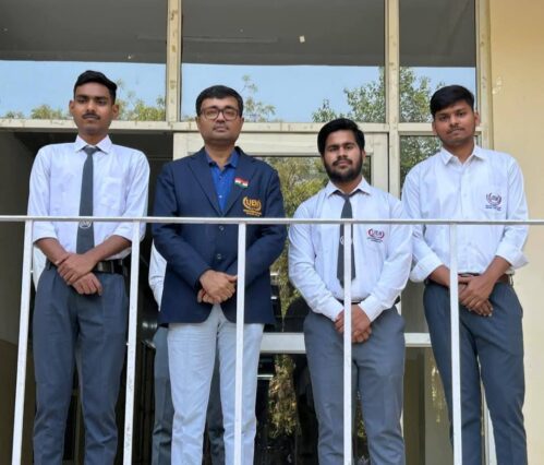 Students of University of Engineering and Management (UEM), Jaipur—Shashank Rai, Abhishek Gupta, and Jayant Vaibhav—representing the Pradyog Club, have secured first place in the IoT-based event “IOmaTic (Innovating the Future with IoT)” at IIT BHU. Competing against 21 teams in the final round, they demonstrated exceptional skills and innovation to emerge as the winners.