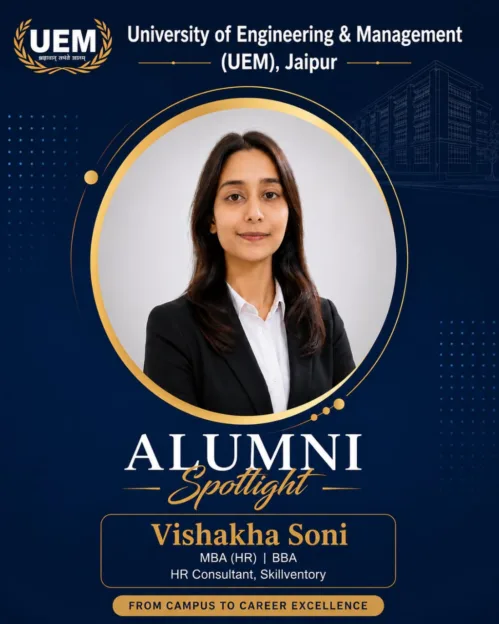 An MBA (HR) and BBA graduate, Vishakha Soni is currently contributing as an HR Consultant at Skillventory - Alumni Spotlight: UEM, Jaipur