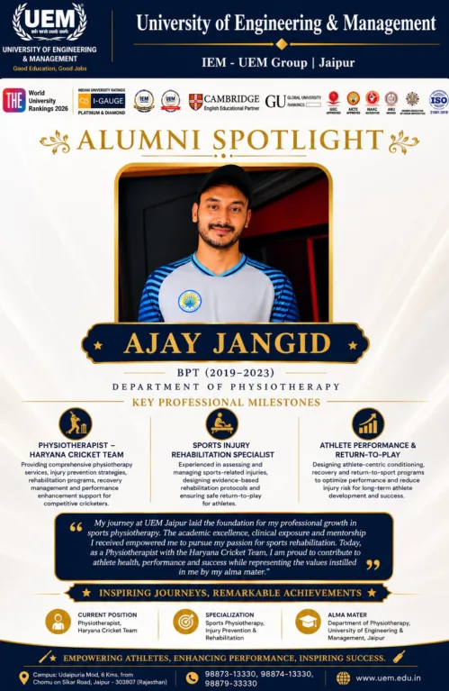 Alumni Spotlight: Ajay Jangid BPT | IEM-UEM Group | Jaipur