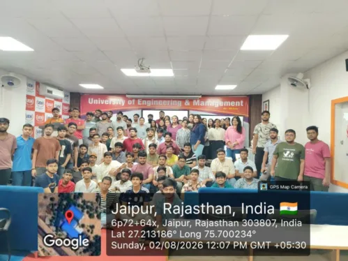 UEM, Jaipur, through its National Service Scheme and Yuva Bharat Unit, successfully organized a special live telecast of Hon'ble Prime Minister Shri Narendra Modi's "Mann Ki Baat" programme on 2nd August 2026