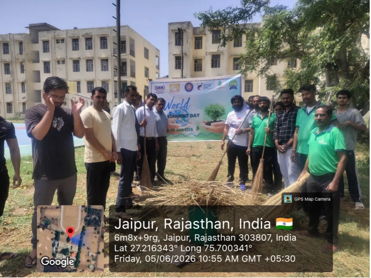 Campus cleanliness drive at UEM Jaipur