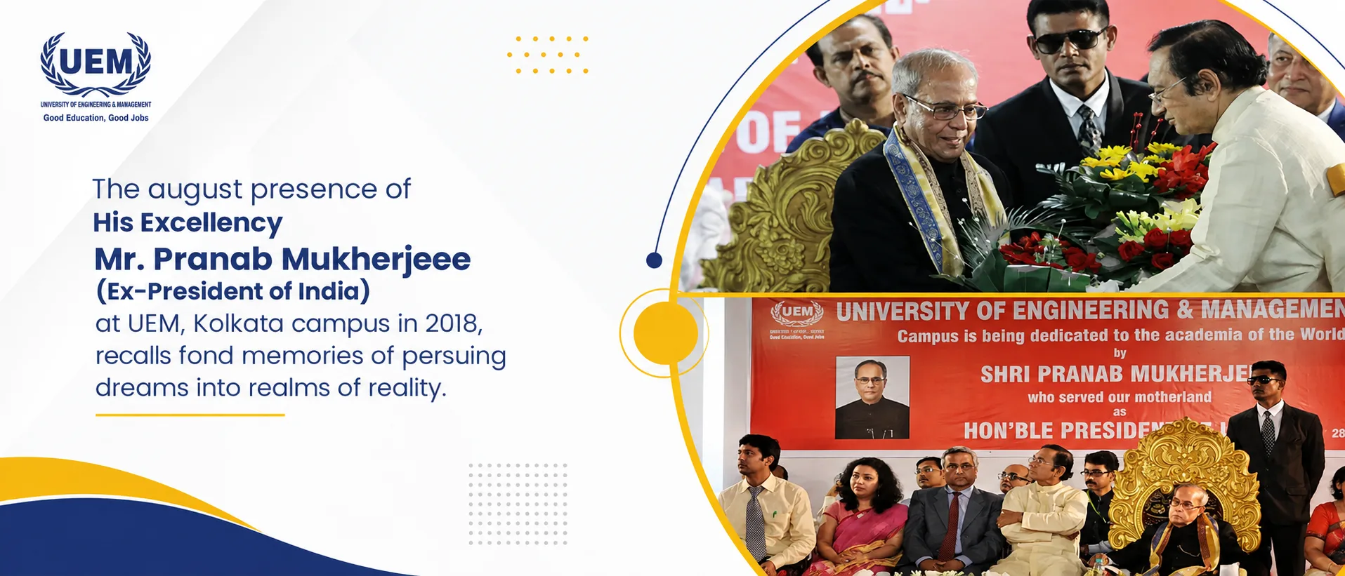 Mr. Pranab Mukherjee At UEM Kolkata