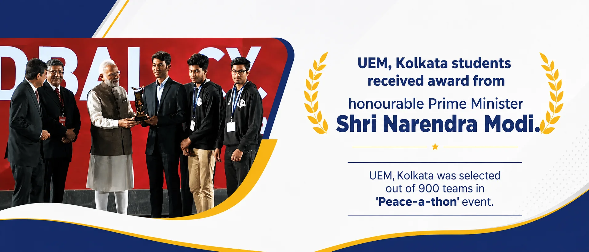 Students Receiving Award From Prime Minister