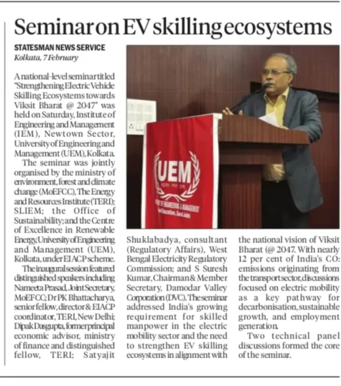 Seminar on EV Skilling Ecosystems
