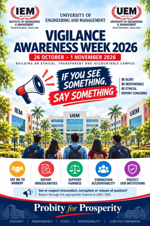 Vigilance Awareness Week : 26th  October to 1st November, 2026