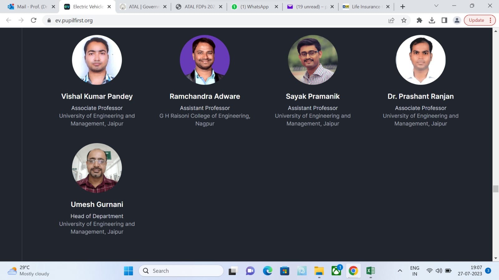 University of Engineering & Management (UEM), JAIPUR is the first and only institute of Rajasthan to get the AICTE LITE EV program approval, whose students can avail the AICTE LITE EV program