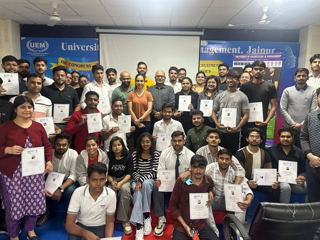 Department of Physiotherapy, University of Engineering & Management (UEM), Jaipur, has successfully conducted a two-day Internationally Accredited Workshop on Blood Flow Occlusion (Restriction) Training (BFRT) on February 27-28, 2025.