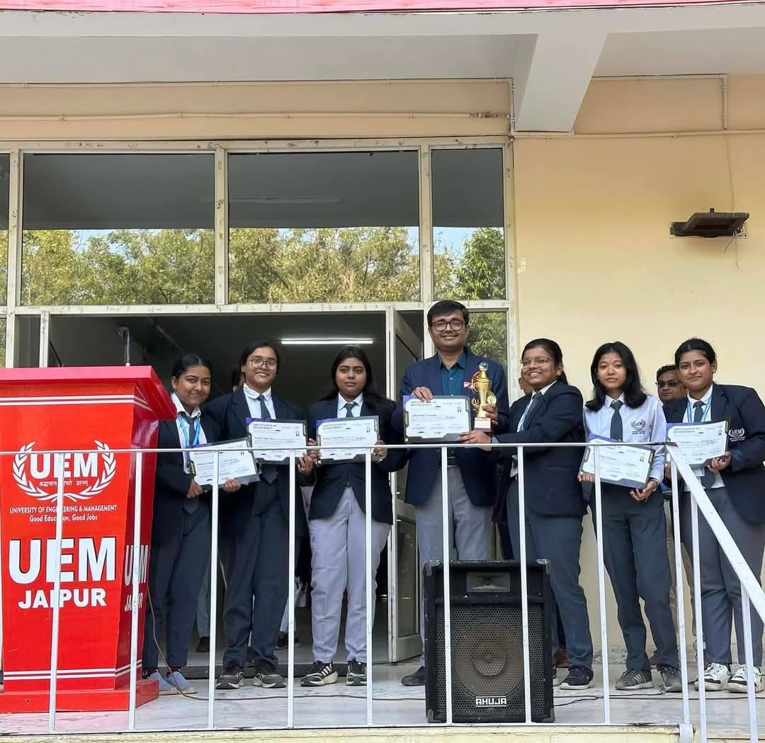 On the occasion of Women’s Day, two all-girls teams from University of Engineering and Management (UEM), Jaipur achieved remarkable success by securing 2nd position and winning the Best Girls’ Team Award at the 36-hour Hackathon organized by SRM University.