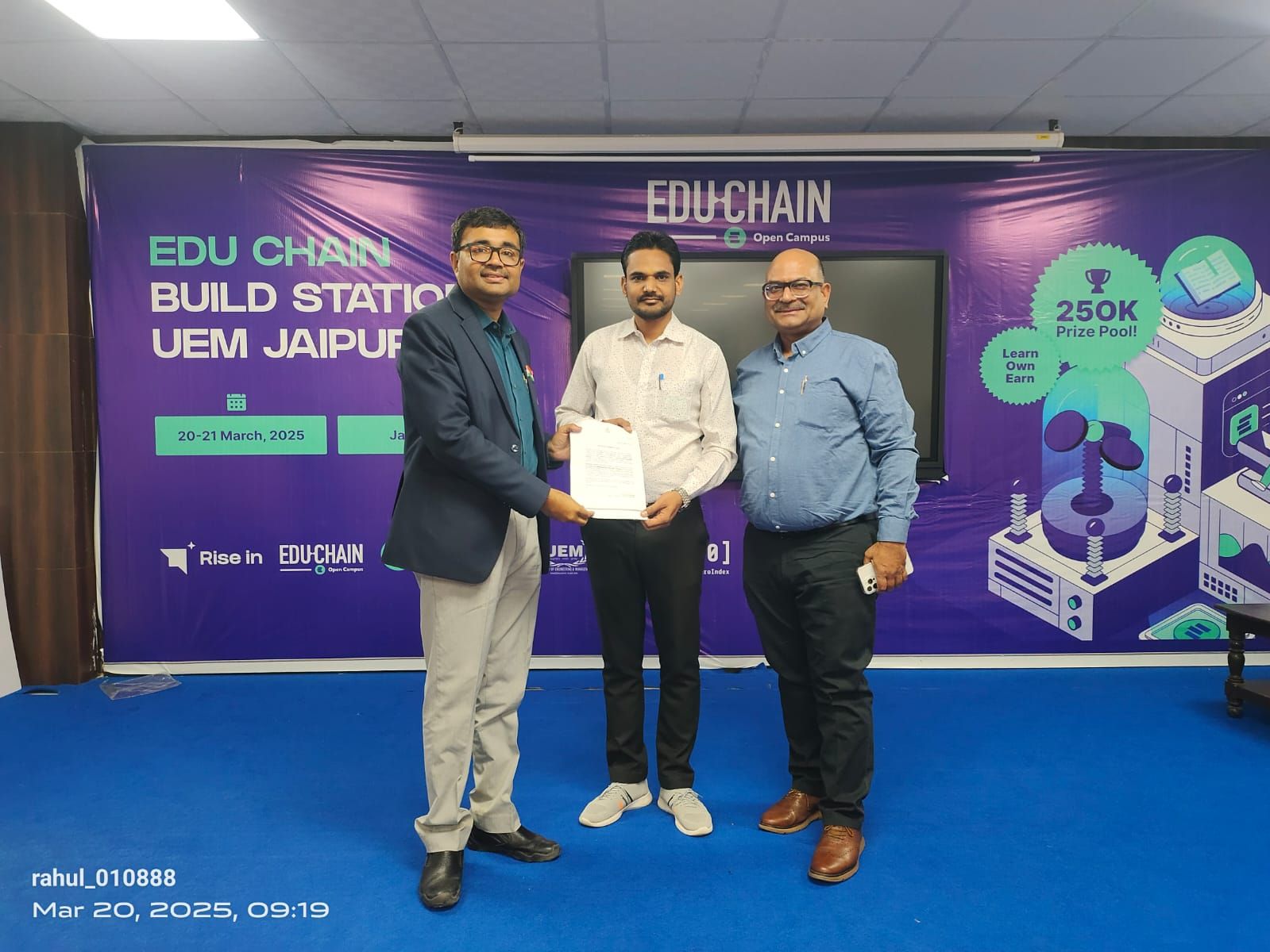 Dr. Pawan Sharma, Associate Professor, School of Management, University of Engineering & Management (UEM), Jaipur, has been honored with a Letter of Appreciation from the Association of Mutual Funds in India (AMFI) for his exceptional coordination of the Investor Awareness Program on Financial Empowerment Through Investment.