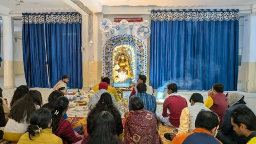University of Engineering & Management (UEM), Jaipur celebrated Saraswati Puja on campus on 23rd January 2026 with deep devotion and spiritual fervour.