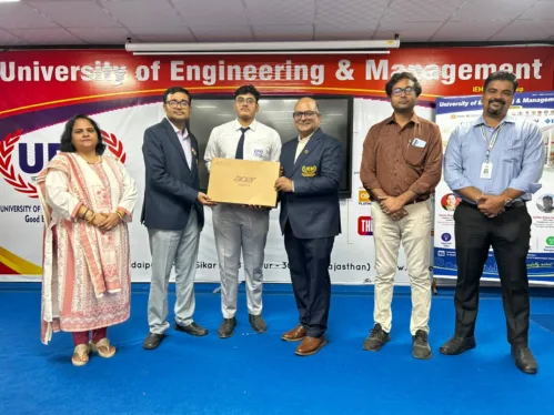 Empowering Future Leaders: UEM Jaipur Distributes Laptops to BBA (Digital Business) Students